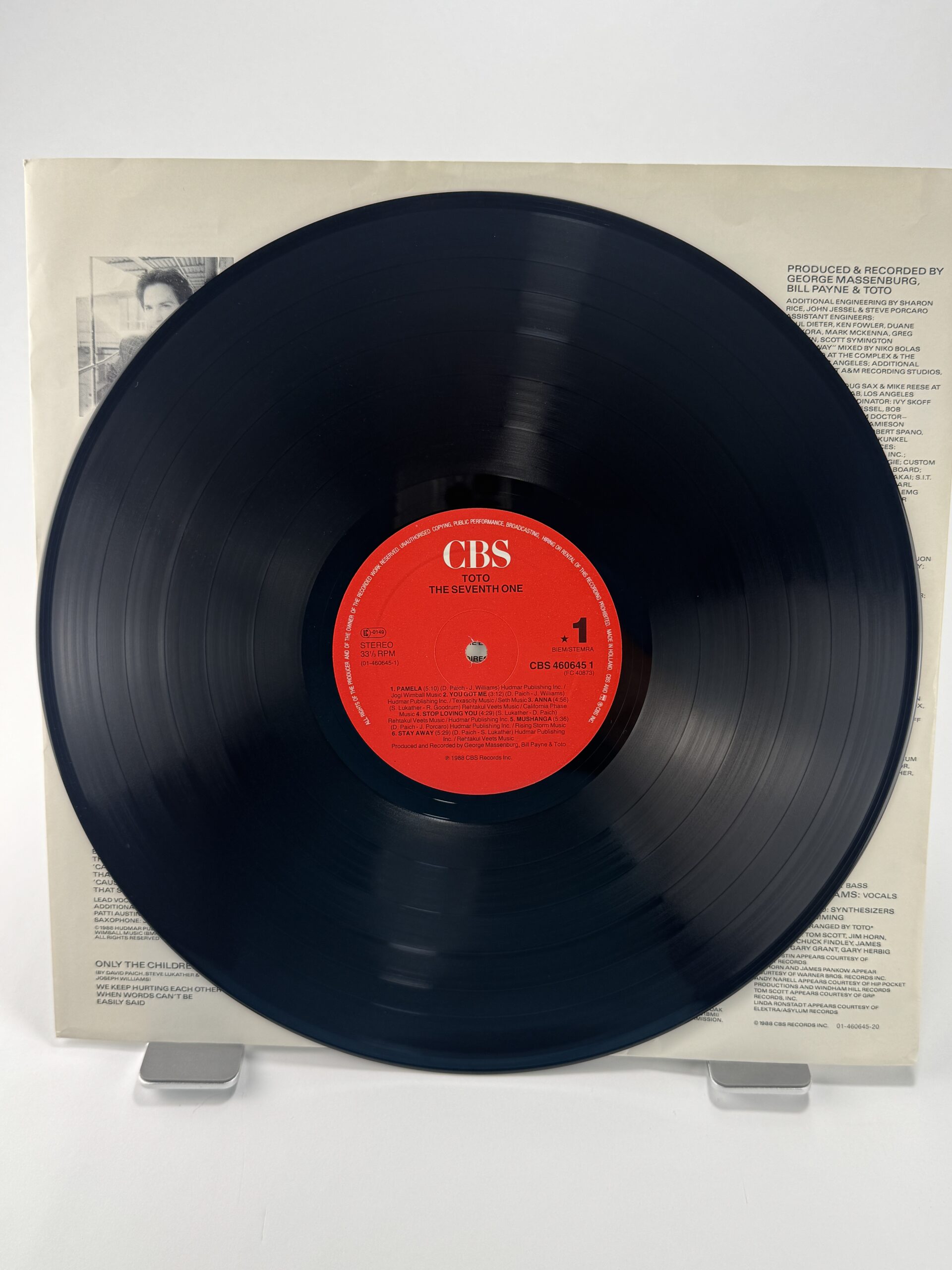 Toto – The Seventh One Vinyl LP (1988, Pre-Loved) – Bild 3