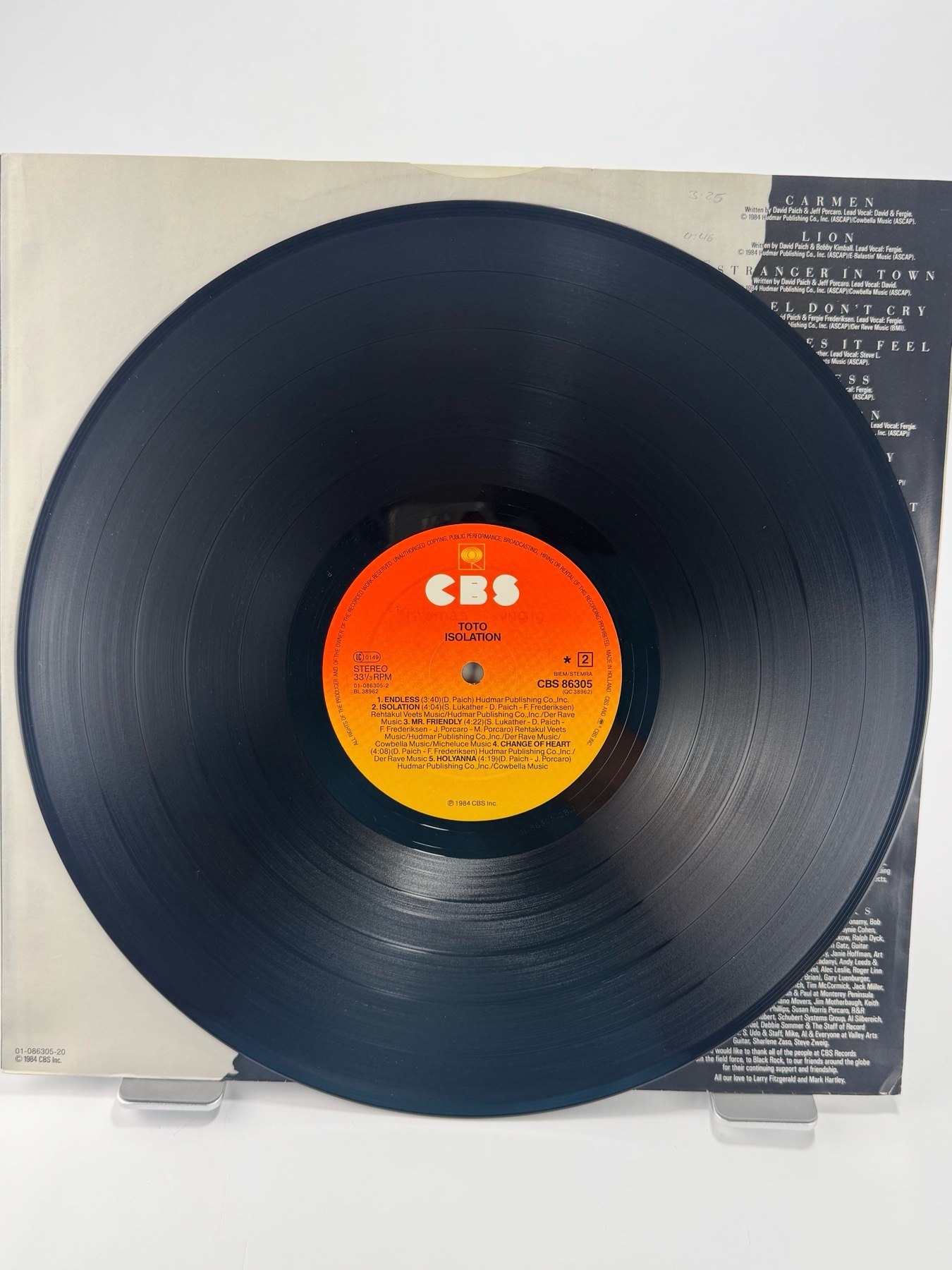 Toto – Isolation Schallplatte, Vinyl Seite 2